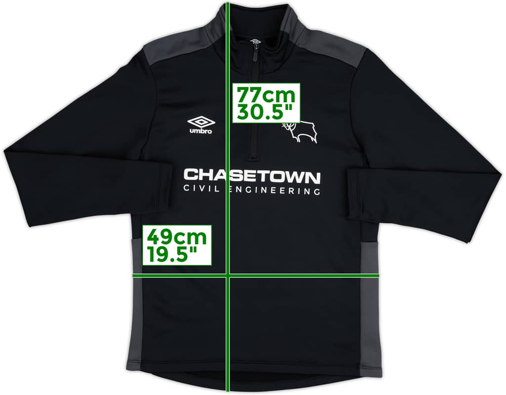 2020-21 Derby County Umbro 1/4 Zip Drill Top - 9/10 - (M)