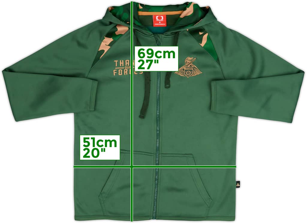 2021-22 Doncaster Rovers 'Thank Our Forces' Hooded Sweat Top - 9/10 - (S)