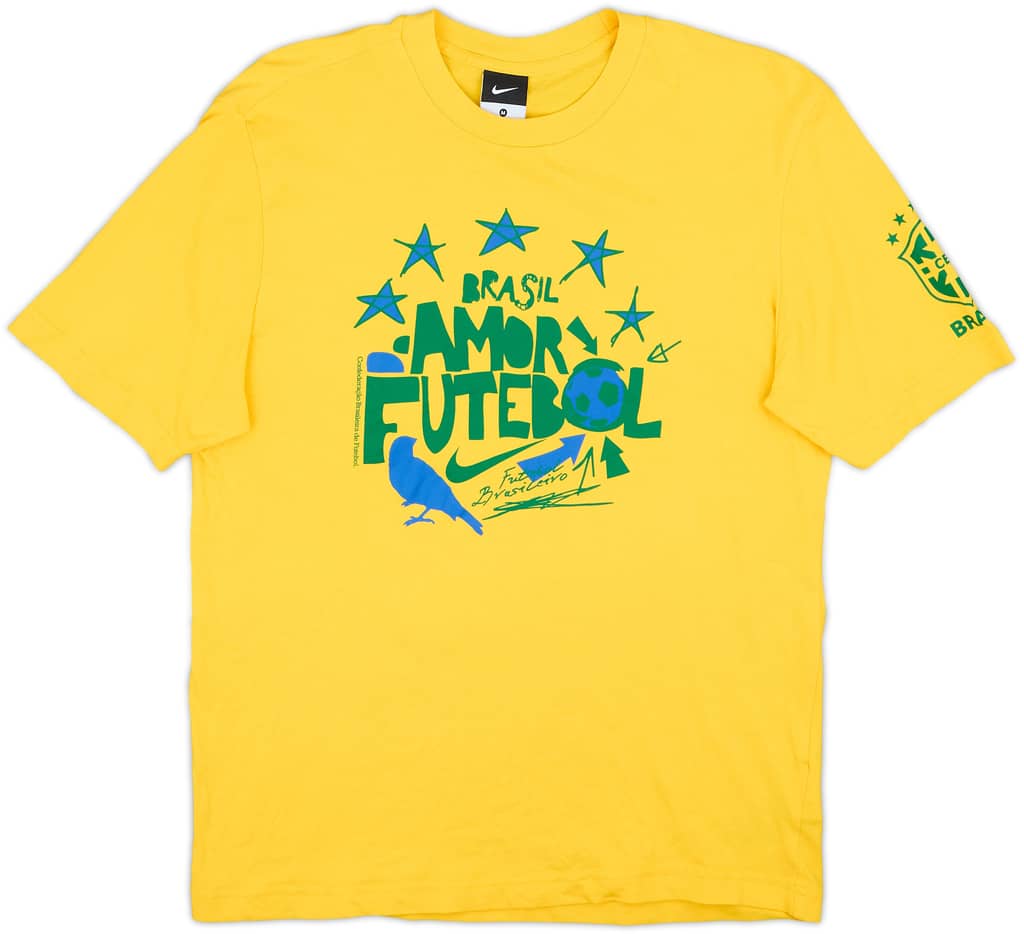 2010-11 Brazil Nike Graphic Tee - 9/10 - (M)