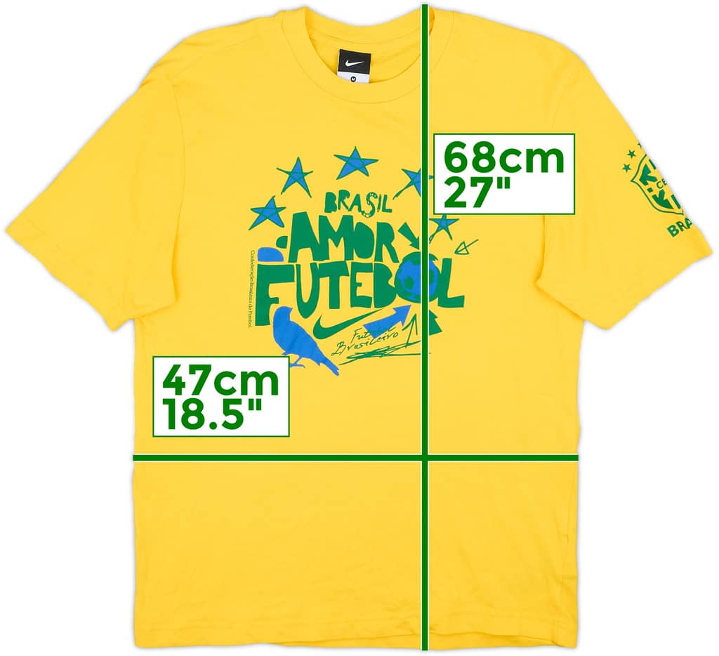 2010-11 Brazil Nike Graphic Tee - 9/10 - (M)