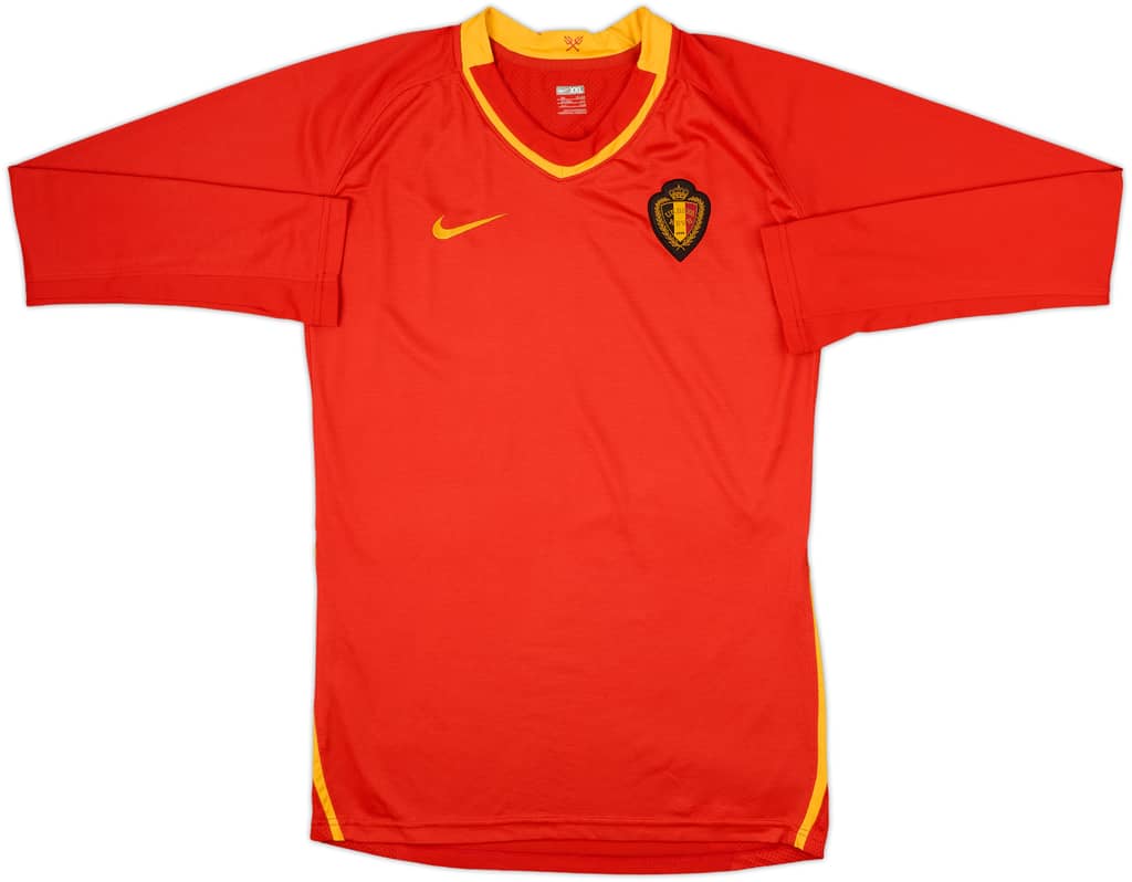 2008-09 Belgium Player Issue Home L/S Shirt - 9/10 - (XXL)