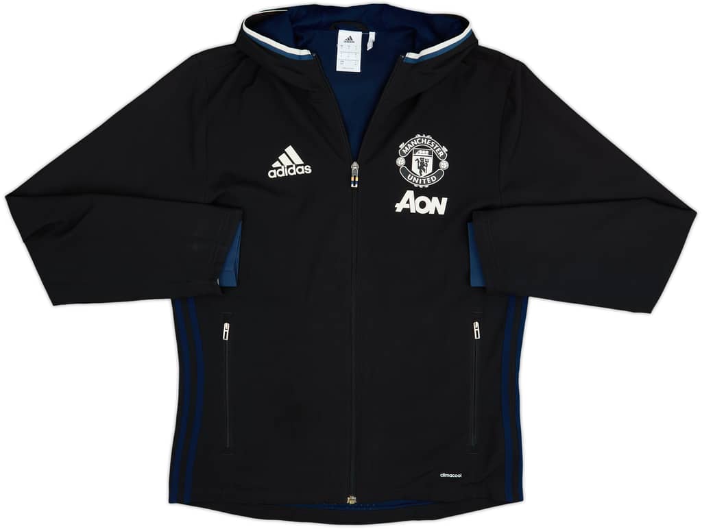 2016-17 Manchester United adidas Hooded Track Jacket - 7/10 - (S)