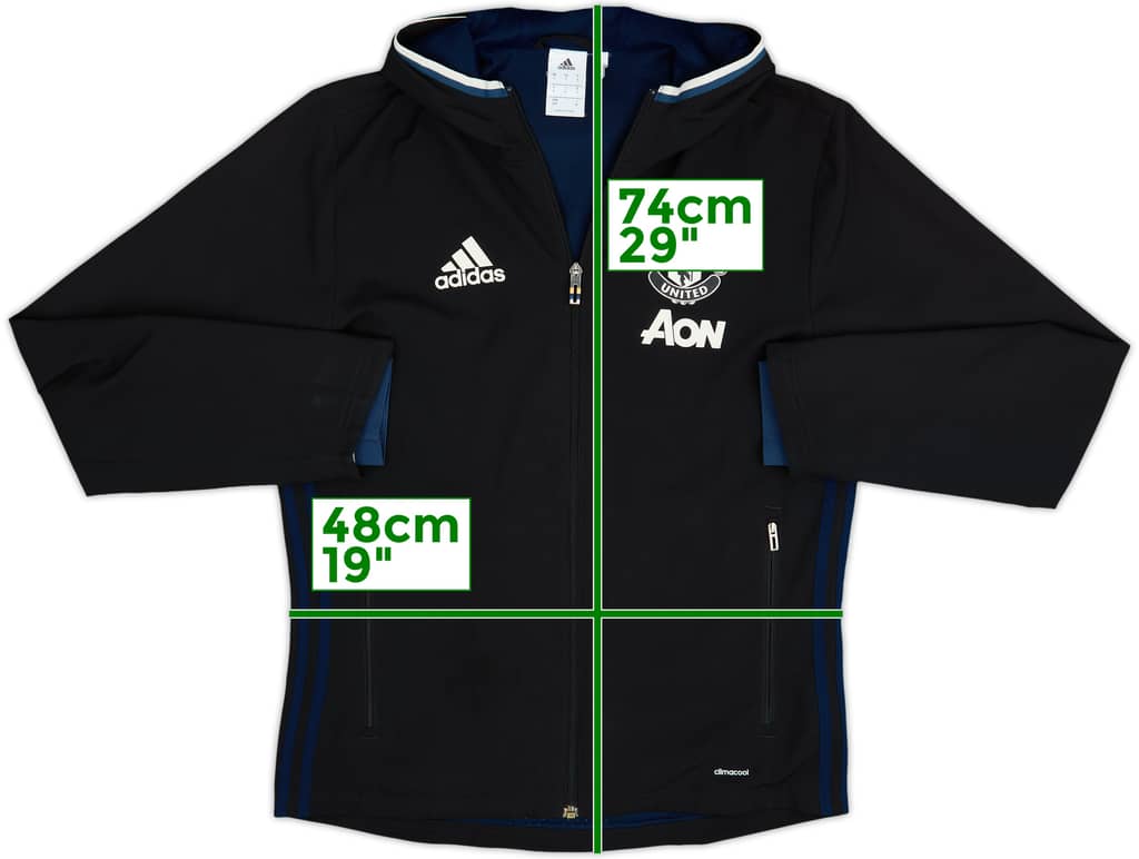 2016-17 Manchester United adidas Hooded Track Jacket - 7/10 - (S)