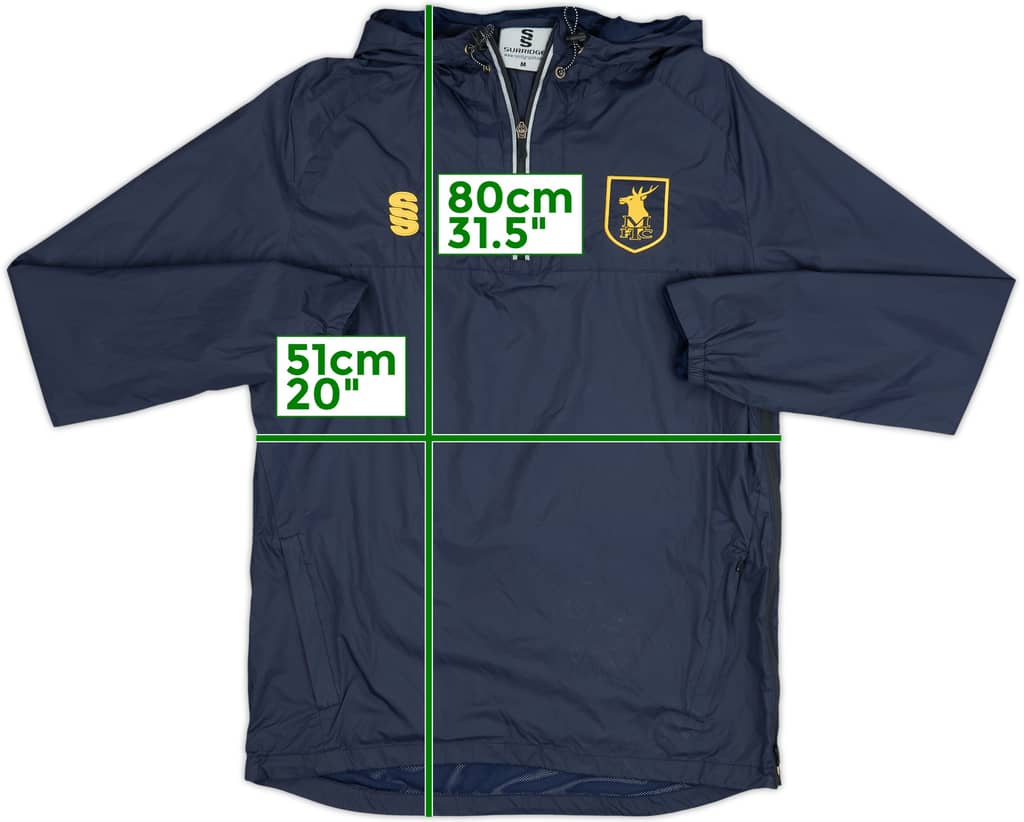 2022-23 Mansfield Town Surridge 1/4 Zip Hooded Rain Jacket - 8/10 - (M)