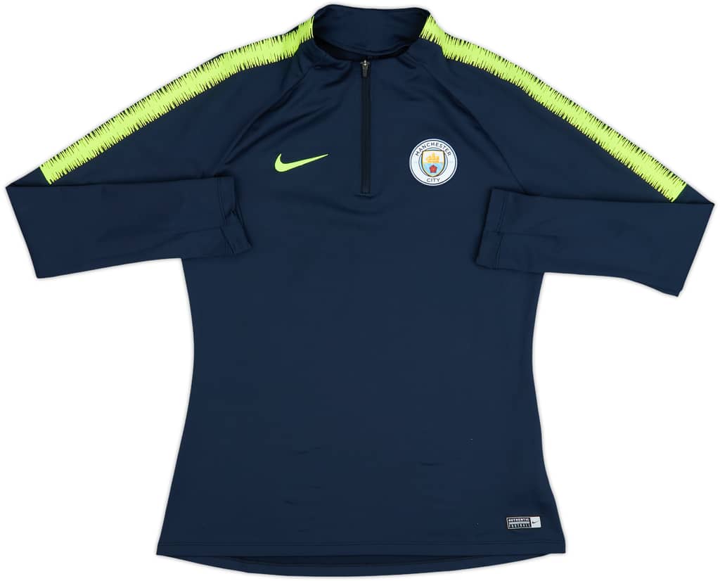 2018-19 Manchester City Nike 1/4 Zip Drill Top - 9/10 - (Women's S)