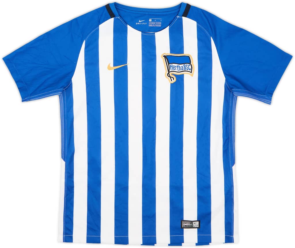 2017-18 Hertha Berlin Home Shirt - 10/10 - (L.Boys)