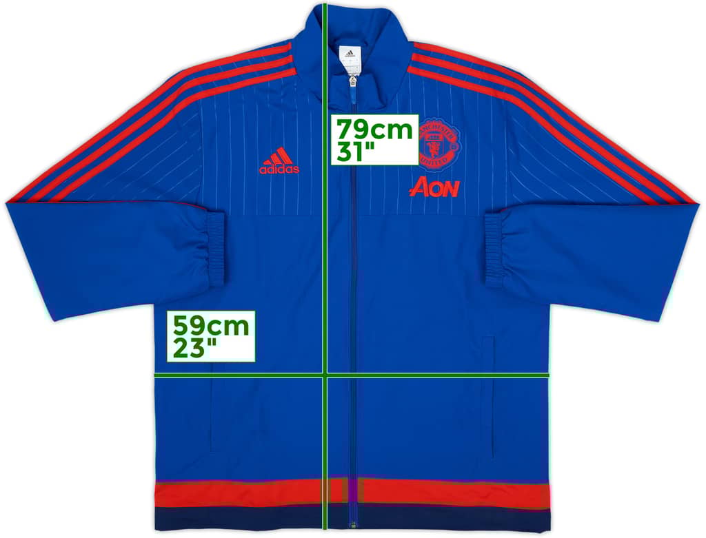 2015-16 Manchester United adidas Track Jacket - 8/10 - (L)