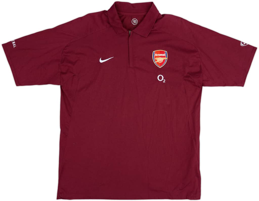 2005-06 Arsenal Nike 1/4 Zip Polo Shirt - 9/10 - (XL)
