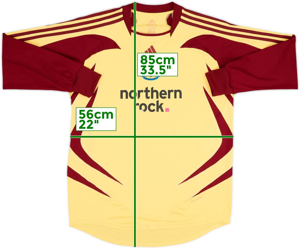 2007-09 Newcastle Player Issue GK Shirt - 5/10 - (L)