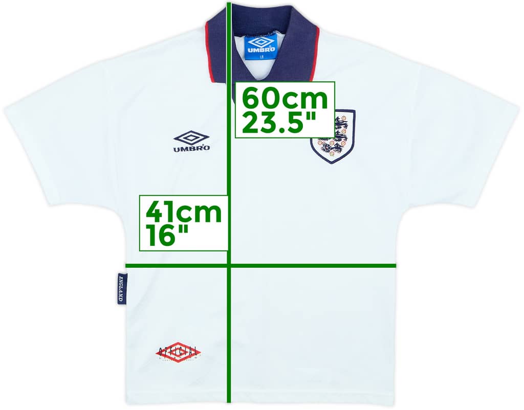1993-95 England Home Shirt - 8/10 - (L.Boys)