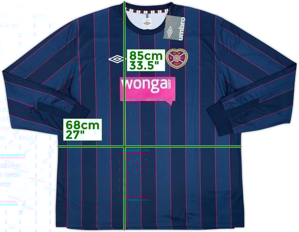 2010-11 Hearts Away L/S Shirt (3XL)