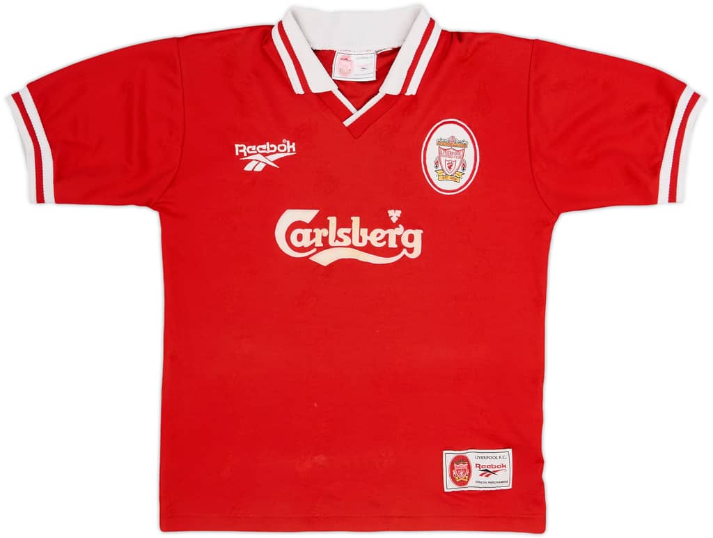 1996-98 Liverpool Home Shirt - 7/10 - (L.Boys)