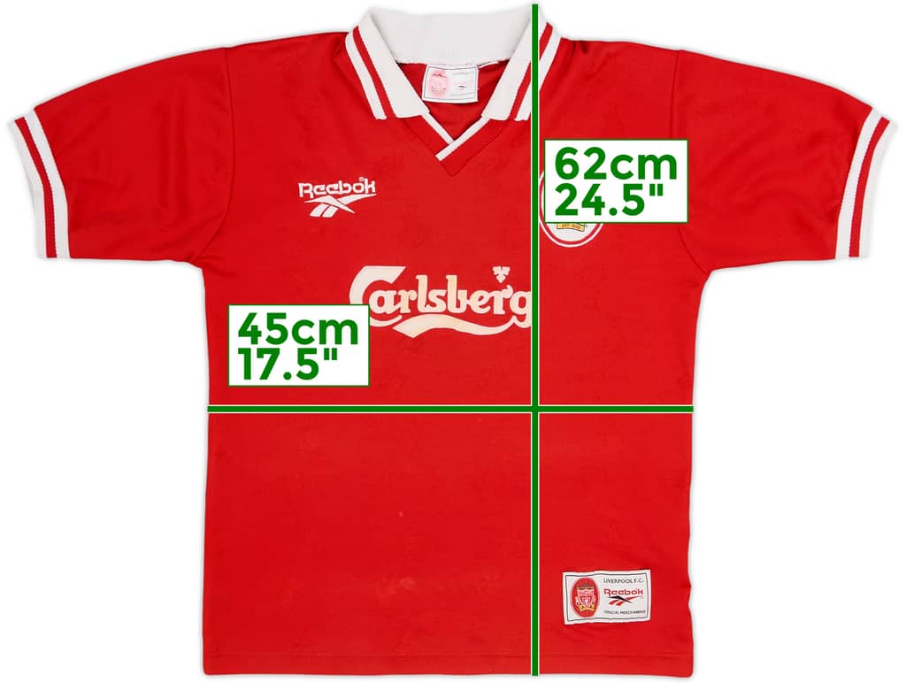 1996-98 Liverpool Home Shirt - 7/10 - (L.Boys)