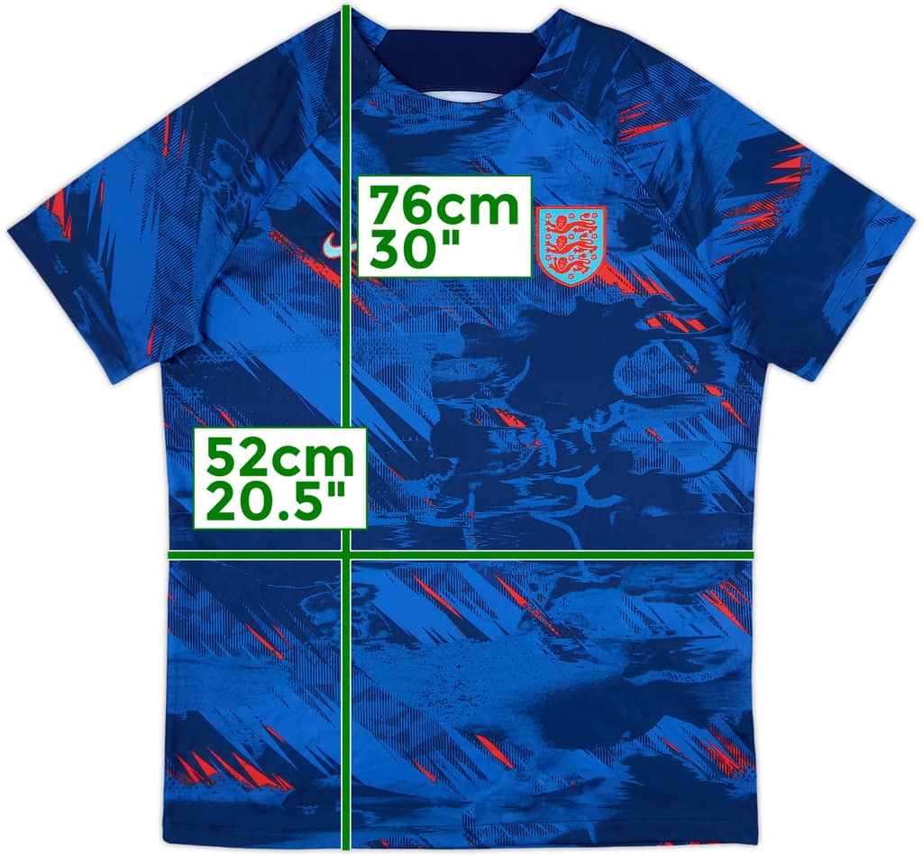 2022-23 England Nike Pre-Match Training Shirt - 9/10 - (L)