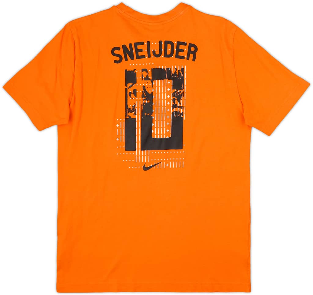 2010-11 Netherlands Nike Cotton Tee Sneijder #10 - 8/10 - (L)