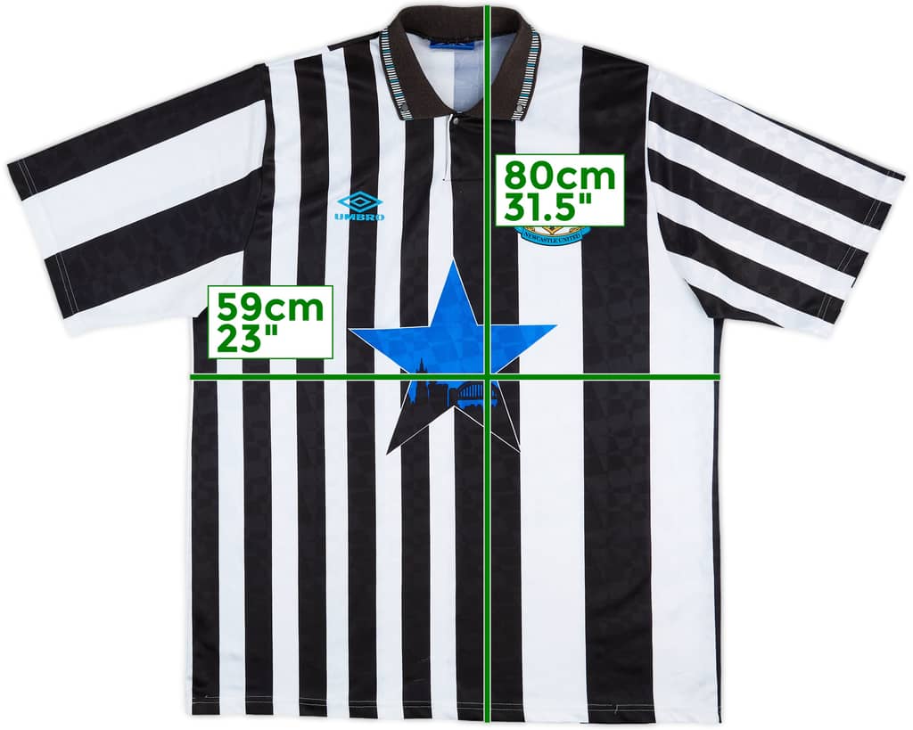 1991-93 Newcastle Home Shirt - 8/10 - (XL)