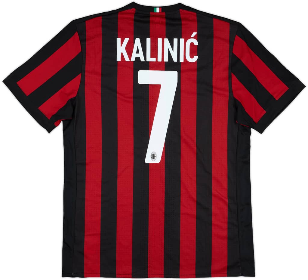 2017-18 AC Milan Match Issue Home Shirt Kalinic #7