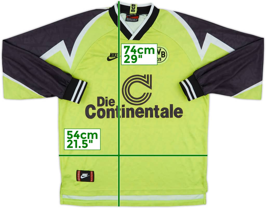 1995-96 Borussia Dortmund Home L/S Shirt - 7/10 - (L)
