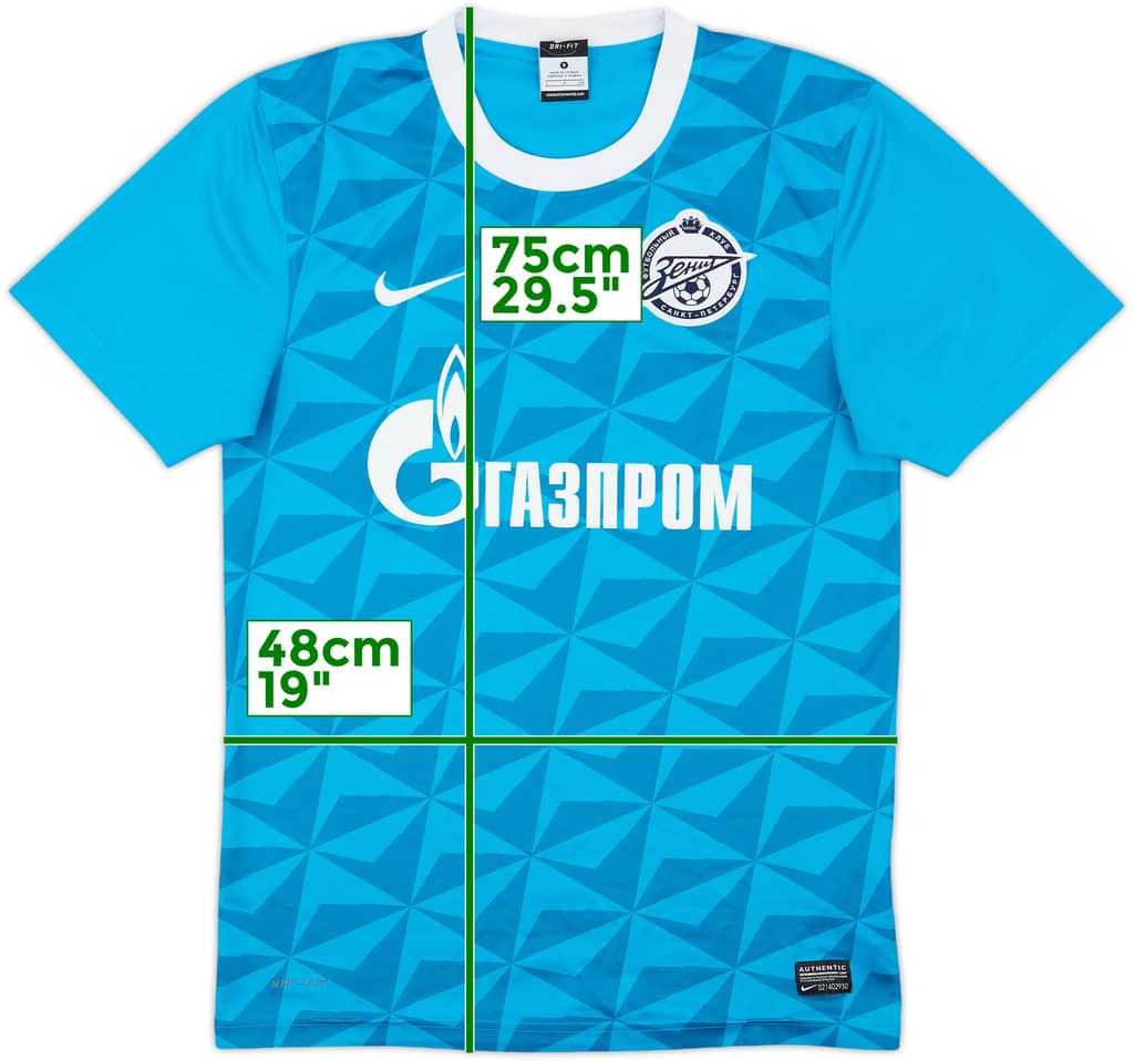 2011-12 Zenit St. Petersburg Basic Home Shirt - 9/10 - (S)
