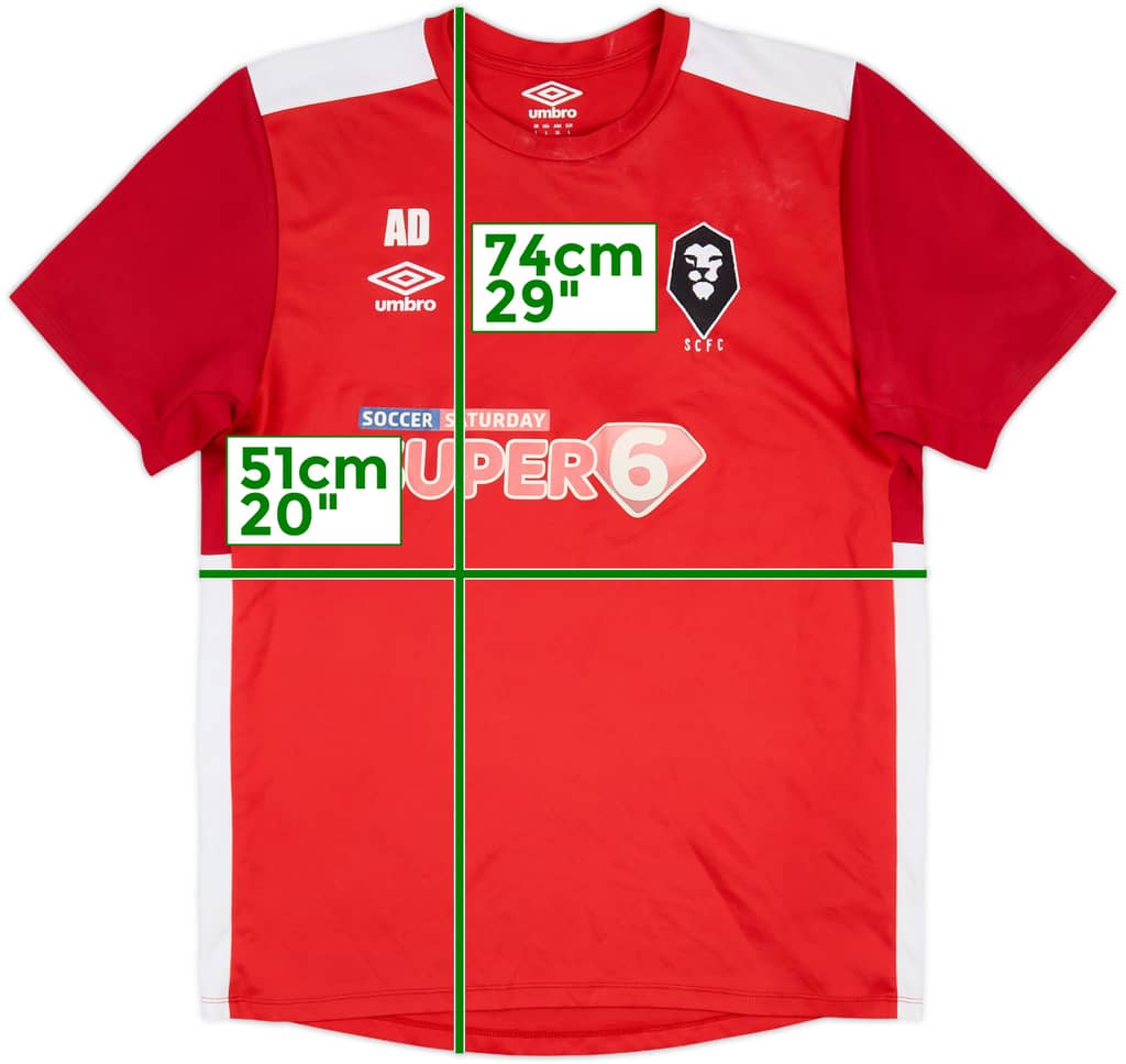 2017-18 Salford City Umbro Staff Issue Training Shirt AD - 7/10 - (L)