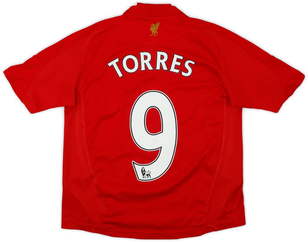 2008-10 Liverpool Home Shirt Torres #9 - 7/10 - (S.Boys)