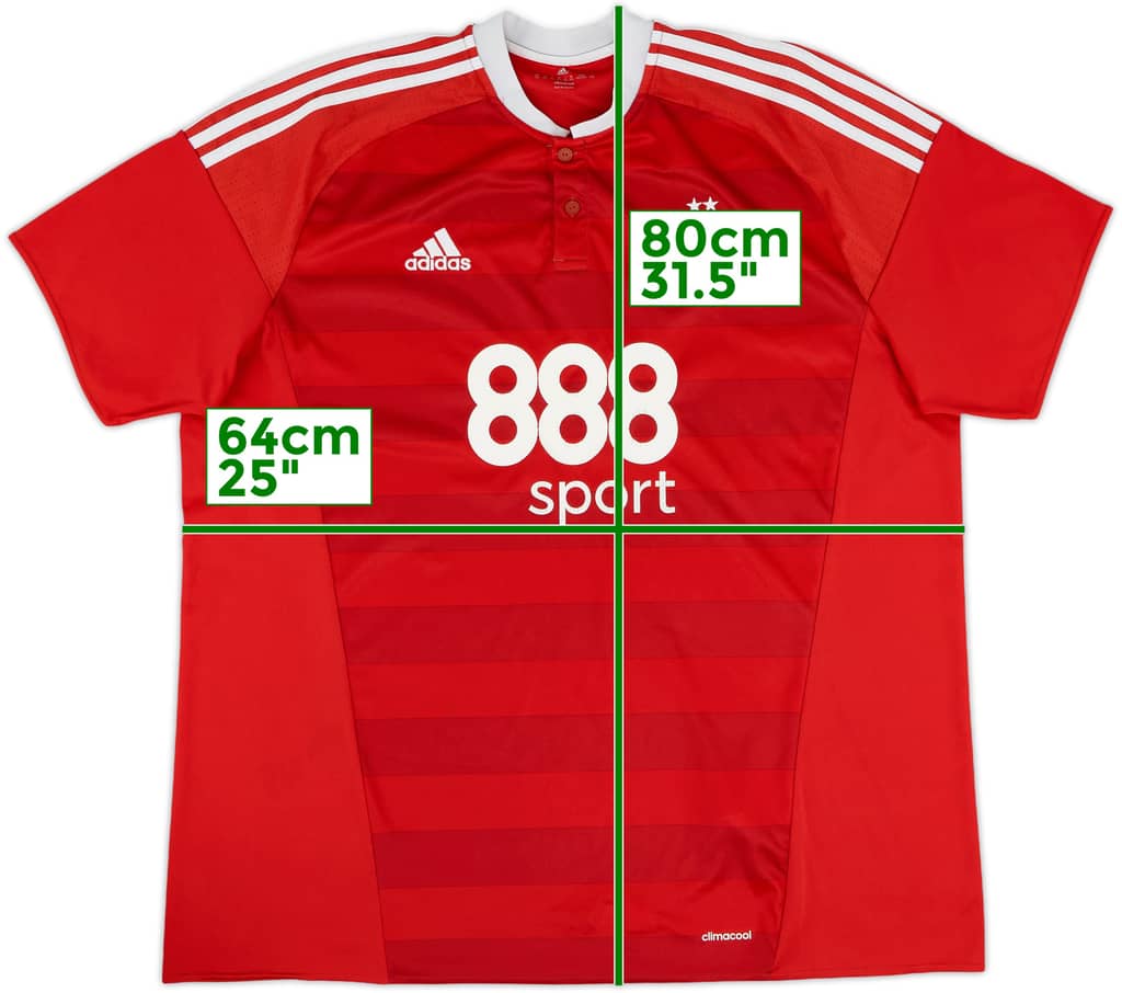 2016-17 Nottingham Forest Home Shirt - 6/10 - (XXL)