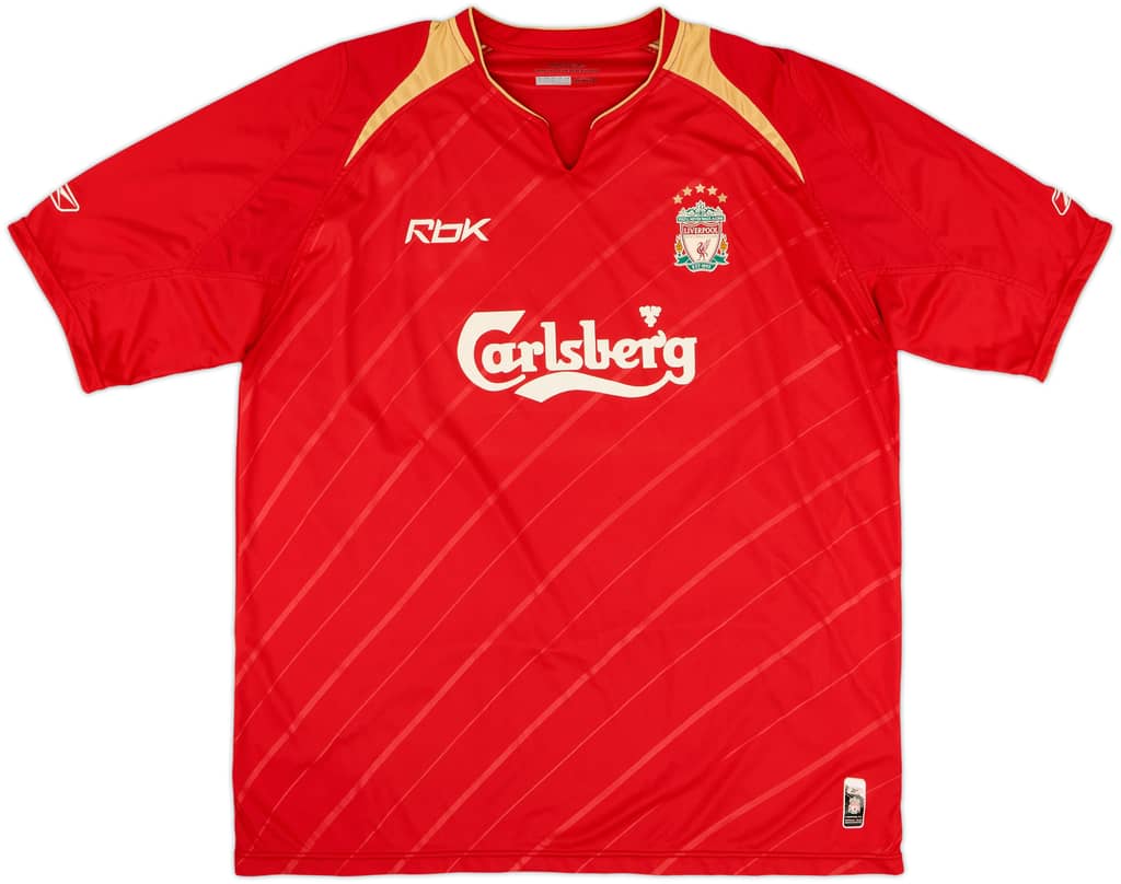 2005-06 Liverpool CL Home Shirt - 7/10 - (XL)