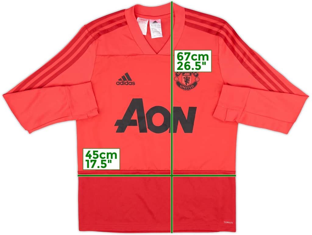 2018-19 Manchester United adidas Sweat Top - 10/10 - (L.Boys)