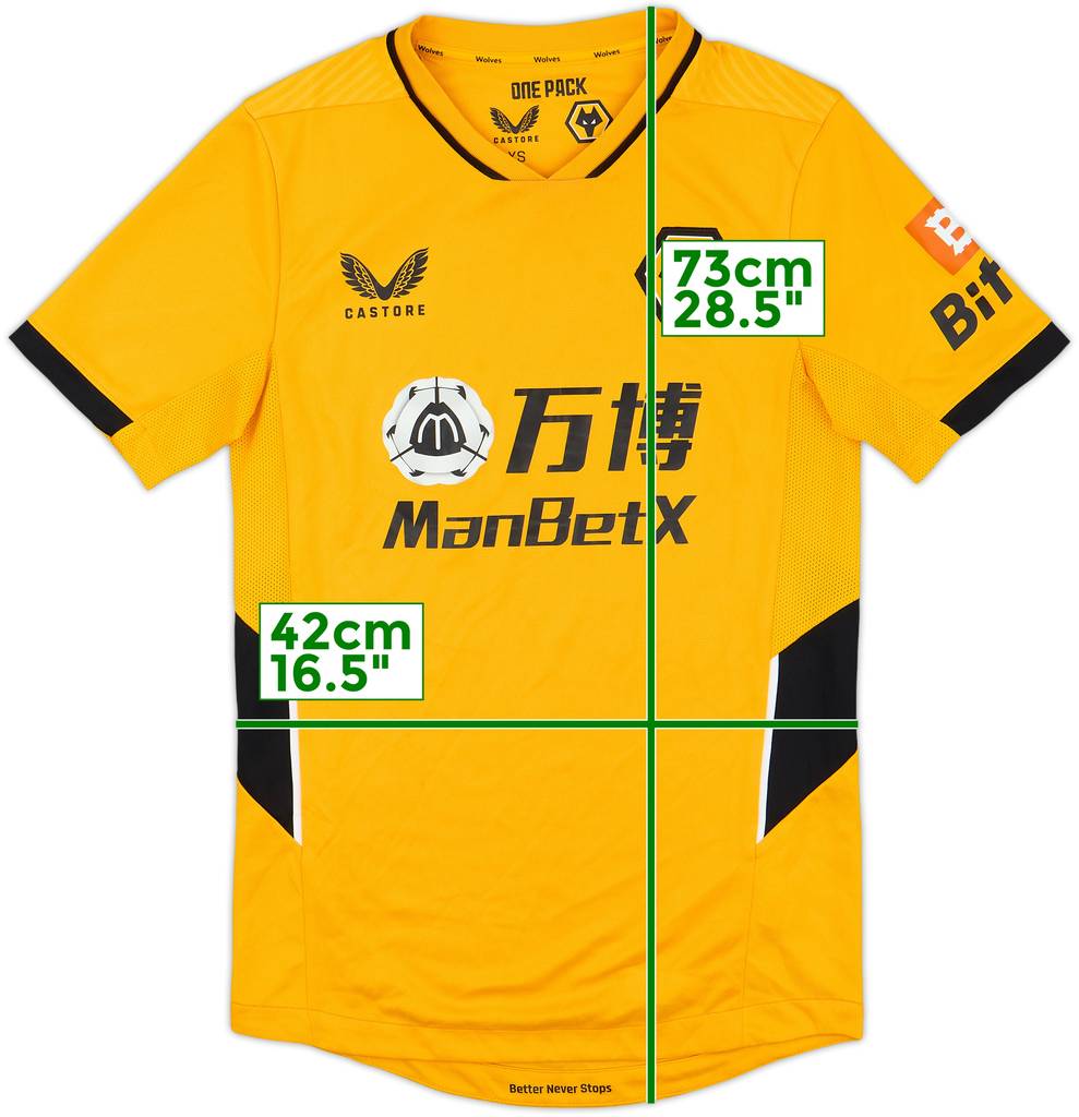 2021-22 Wolves Home Shirt - 7/10 - (XS)