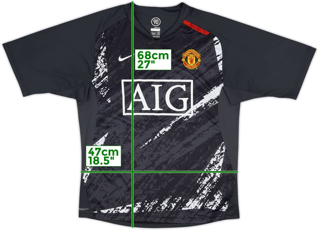 2007-08 Manchester United Nike Training Shirt - 8/10 - (S)