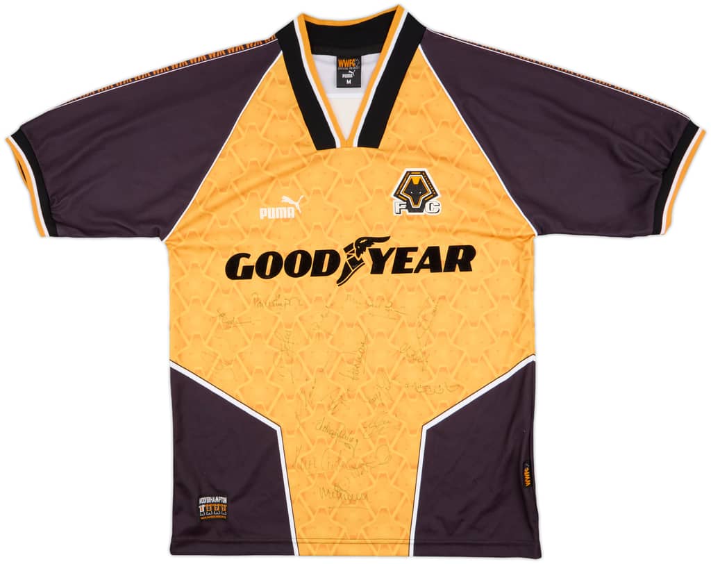 1996-98 Wolves Signed Home Shirt - 9/10 - (M)
