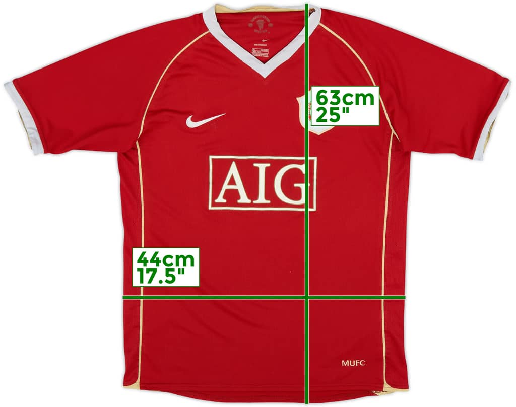 2007-09 Manchester United Home Shirt - 7/10 - (XL.Boys)