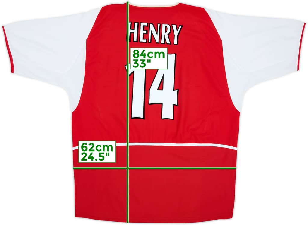 2002-04 Arsenal Home Shirt Henry #14 - 7/10 - (XXL)