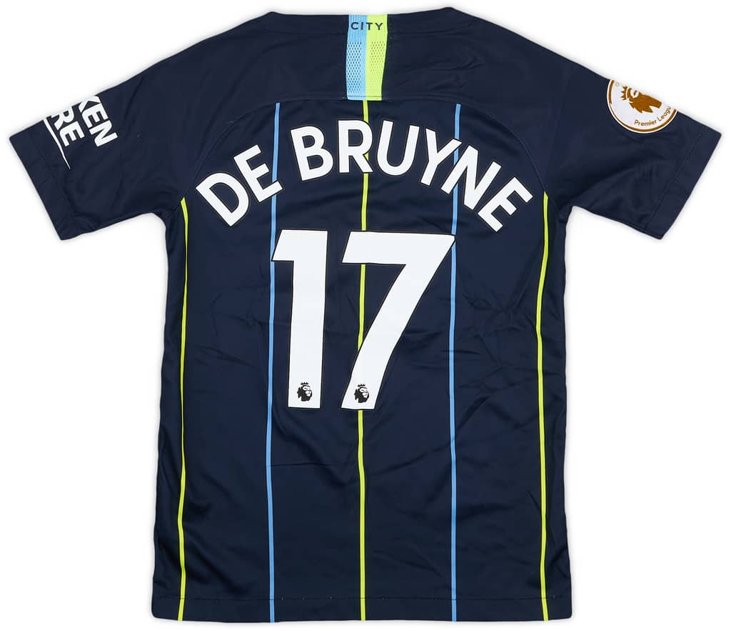 2018-19 Manchester City Away Shirt De Bruyne #17 - 10/10 - (S.Boys)
