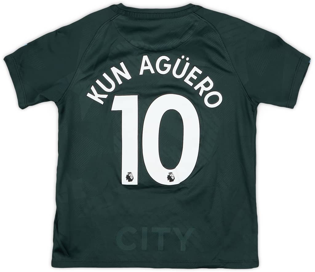 2017-18 Manchester City Third Shirt Kun Aguero #10 - 9/10 - (5-6 Years)