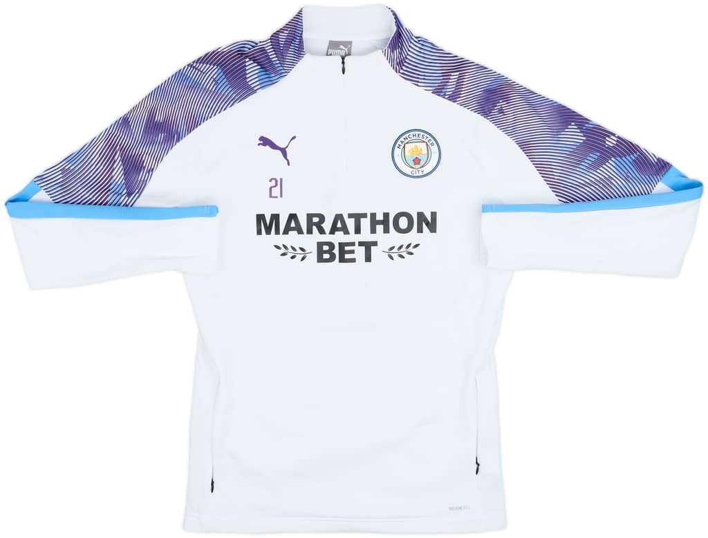 2019-20 Manchester City Player Issue Puma 1/4 Zip Drill Top #21 - 7/10 - (M)