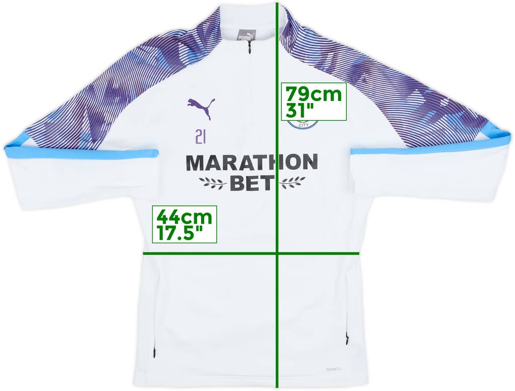 2019-20 Manchester City Player Issue Puma 1/4 Zip Drill Top #21 - 7/10 - (M)