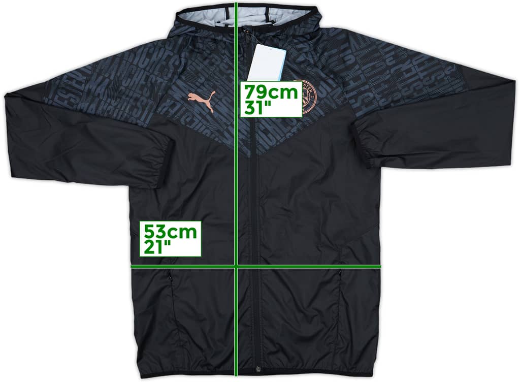 2020-21 Manchester City Puma Hooded Rain Jacket (M)
