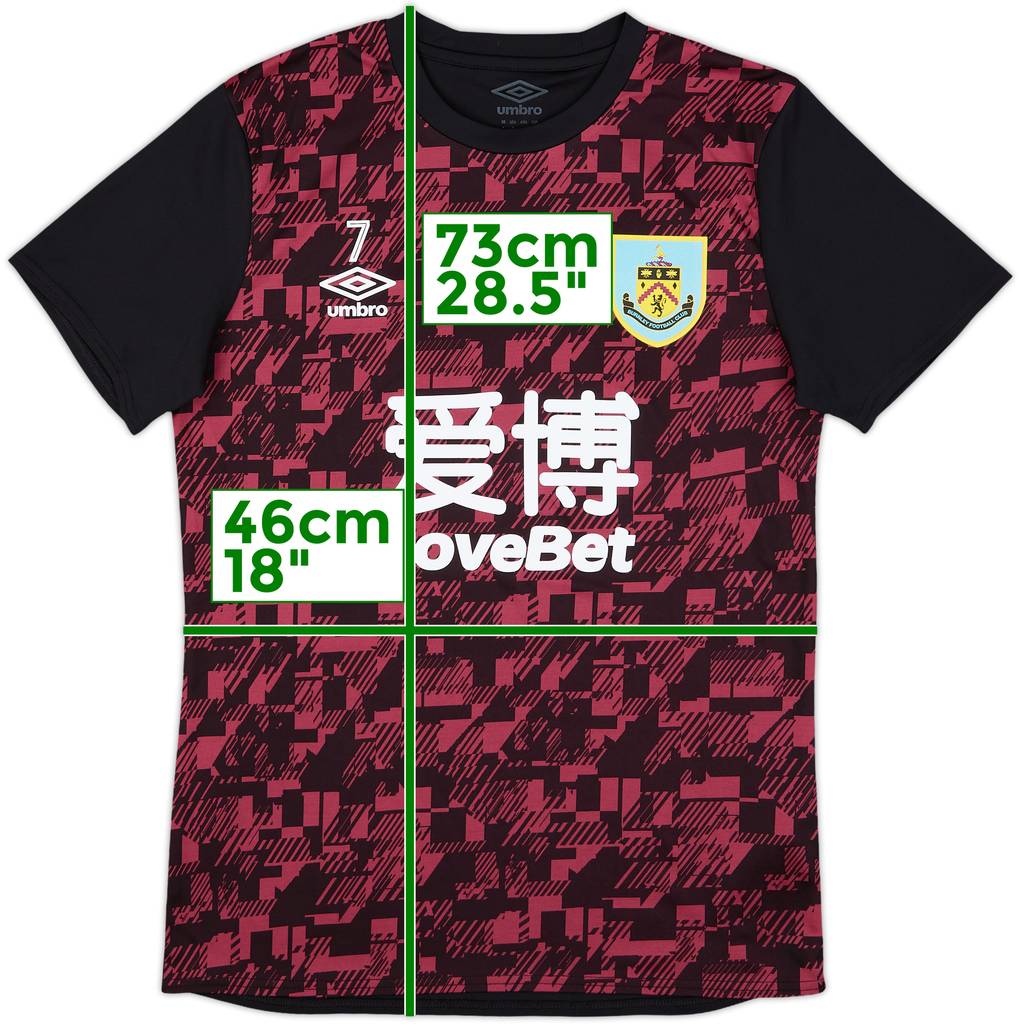 2019-20 Burnley Umbro Player Issue Training Shirt #7 - 9/10 - (S)