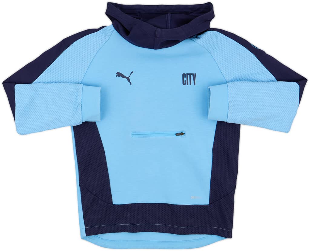 2020-21 Manchester City Puma Hooded Drill Top - 10/10 - (M.Boys)