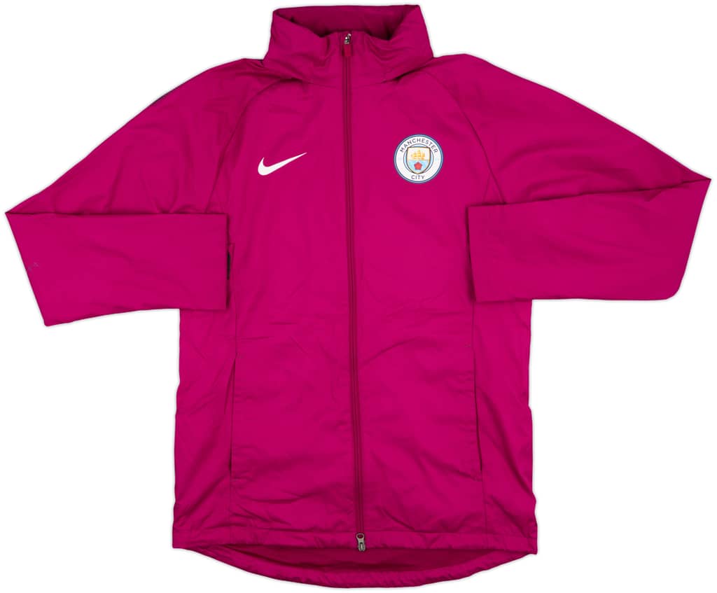 2017-18 Manchester City Nike Hooded Rain Jacket - 7/10 - (M)