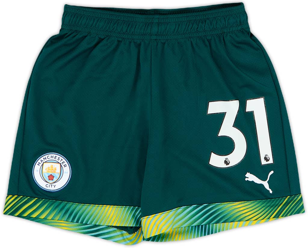2019-20 Manchester City Player Issue GK Home Shorts #31 - 10/10 - (S.Boys)