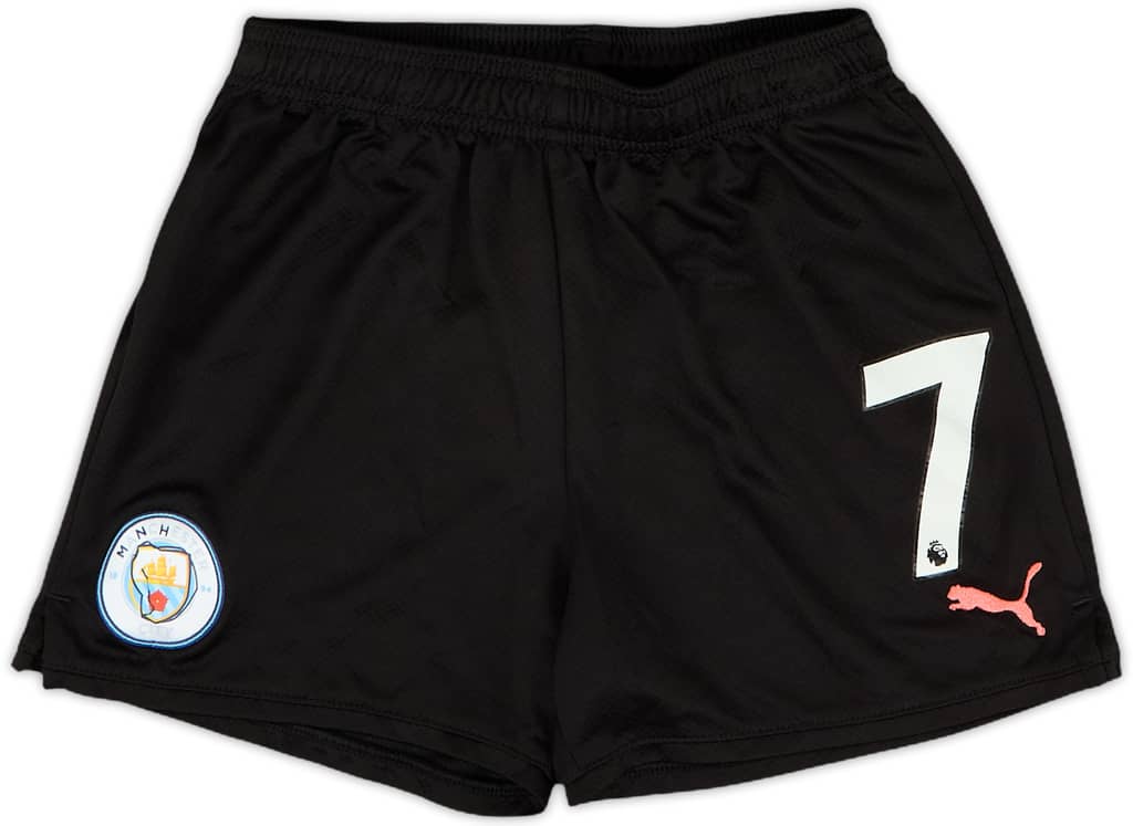 2019-20 Manchester City Player Issue Away Shorts #7 - 4/10 - (S.Boys)