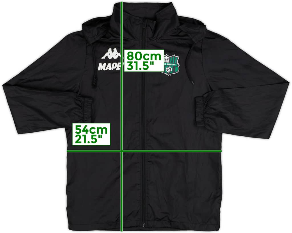 2019-20 Sassuolo Kappa Hooded Rain Jacket - 6/10 - (S)