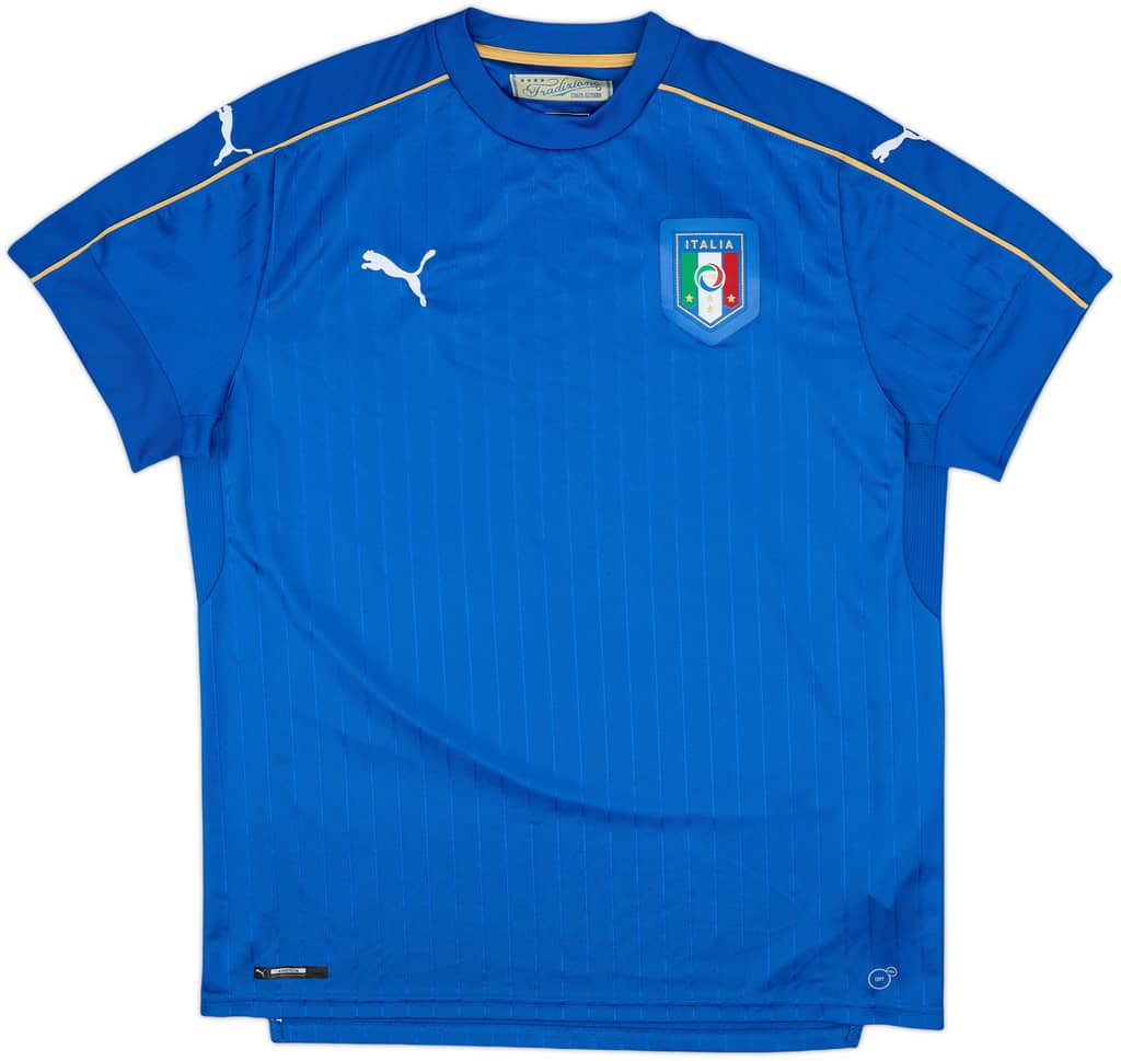 2016-17 Italy Home Shirt - 9/10 - (XL)