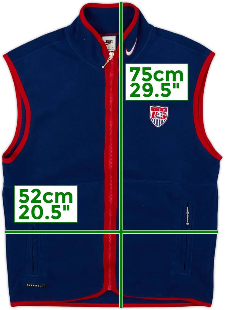 1998-99 USA Nike Fleece Gilet - 8/10 - (M)