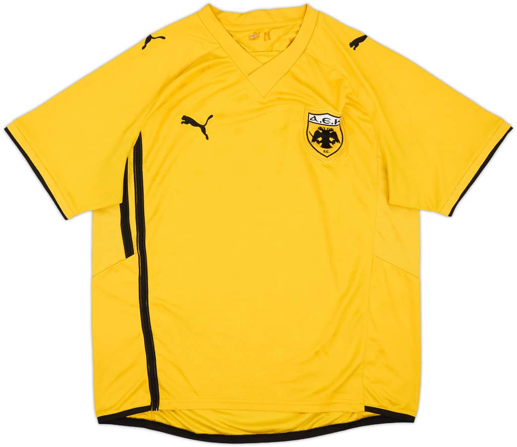 2009-10 AEK Athens Home Shirt - 6/10 - (XL)
