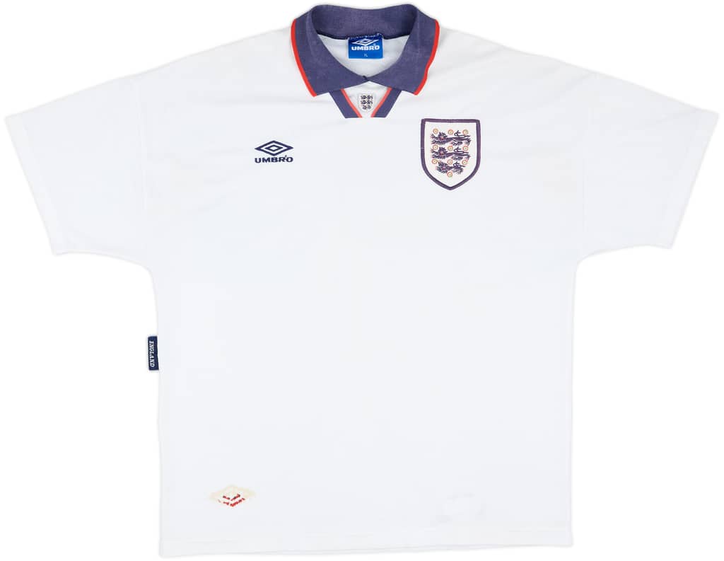 1993-95 England Home Shirt - 6/10 - (XL)