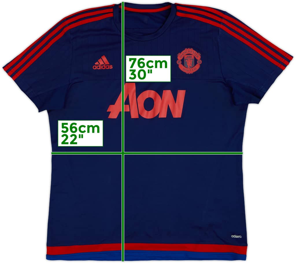 2015-16 Manchester United adidas Training Shirt - 8/10 - (XL)