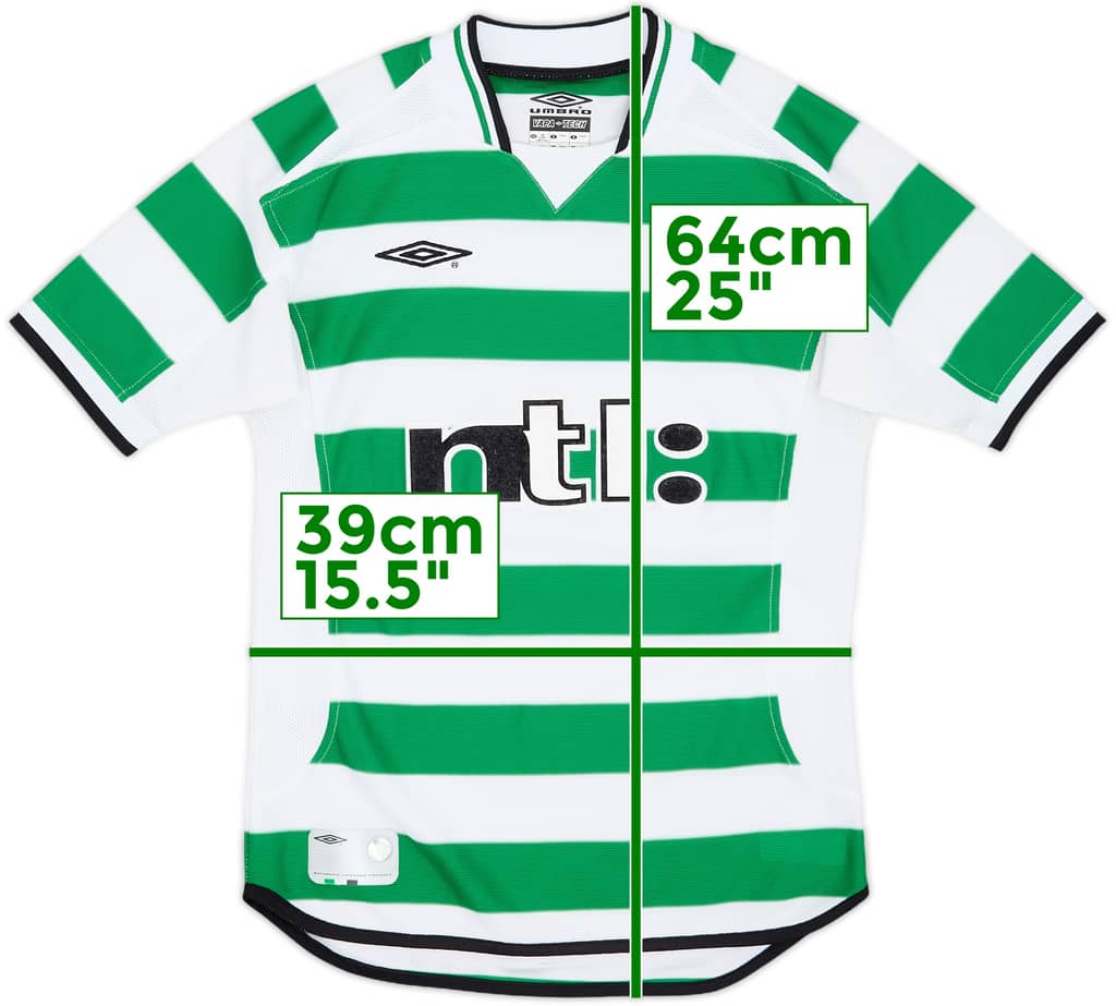 2001-03 Celtic Home Shirt - 9/10 - (S.Boys)